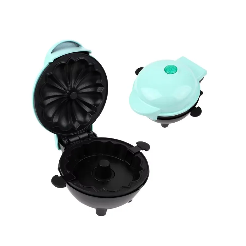 For Portable Mini Electric Pumpkin Bundt Cake Maker Non-Stick Fast Double-Side Heating  Breakfast Waffle Slavic Baking Machine