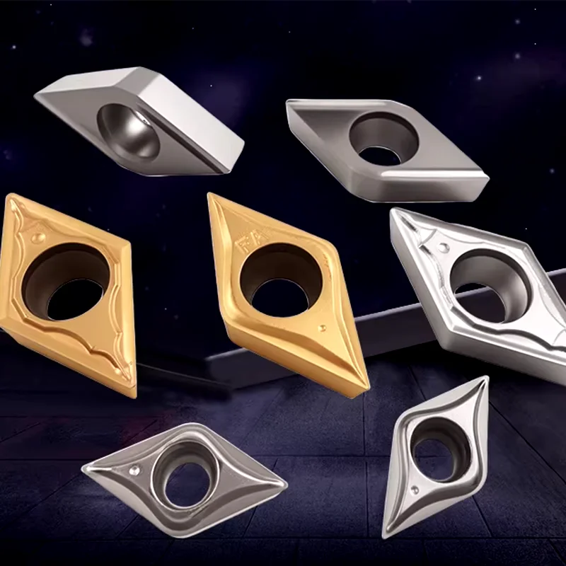 

10PCS CNC Insert 55° Diamond Turning Carbide Insert Grain inserts DCMT DCGT 070204 11T304 For Stainless Steel Aluminum