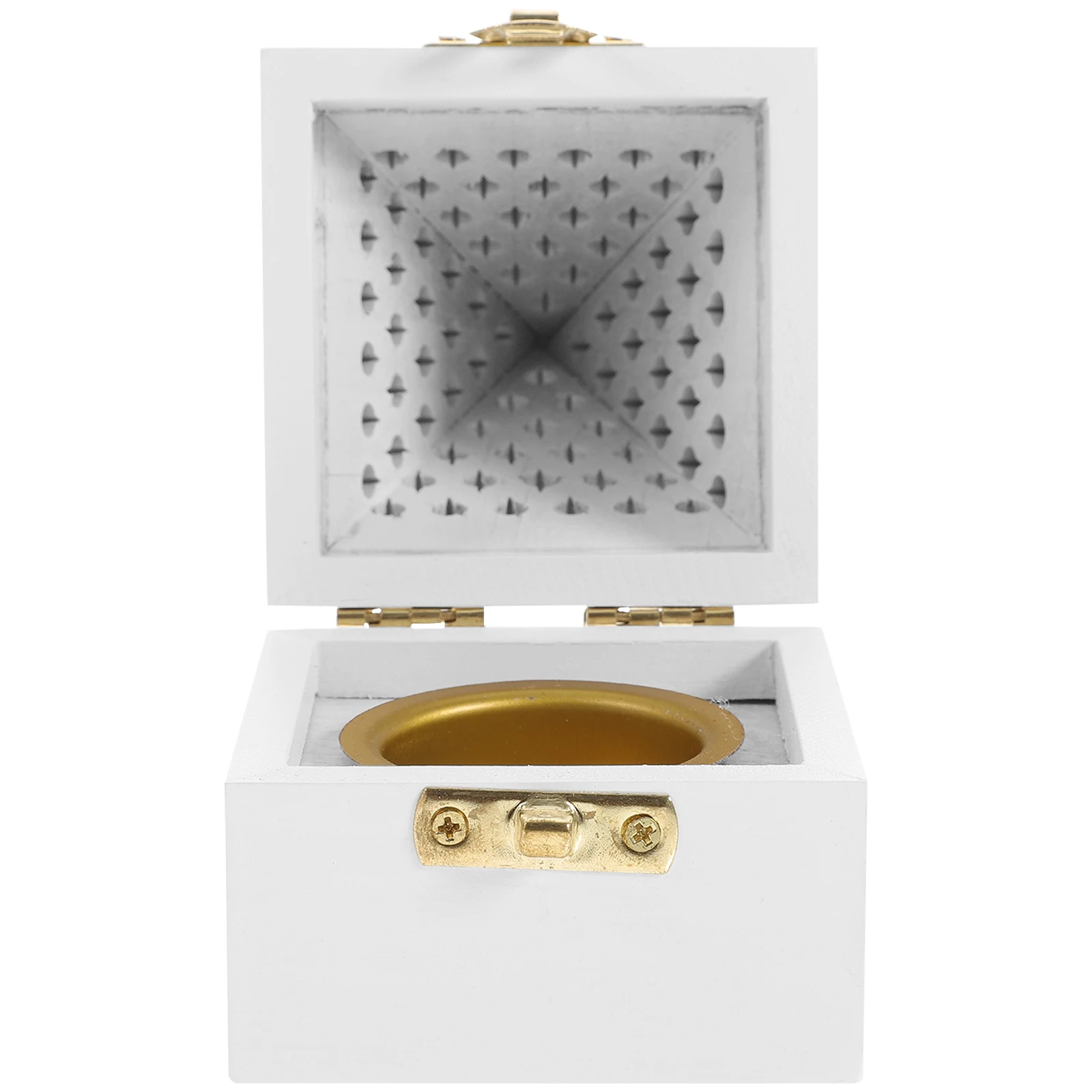 

1pc Incense Burner Wood Metal Exquisite Craft Aroma Therapy Decor Home Censer Holder Pierced Incense Burner Ornament