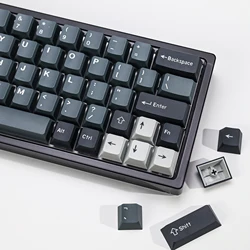 KBDiy 174 Keys/Set PBT GMK Apollo Keycap Double Shot Minimalist ISO Cherry Profile for Game Mechanical Keyboard Keycaps for MX