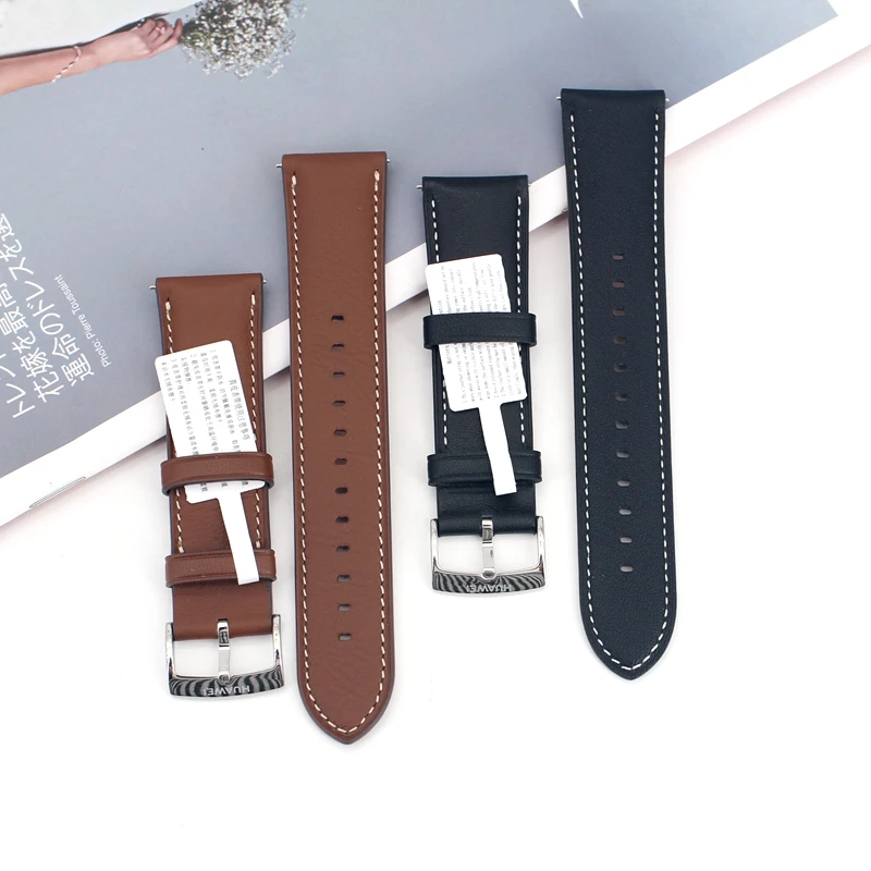 Huawei Watch 3pro New Titanium Stainless Steel Leather Watch Strap for Huawei Watch 3 3pro Fluoroelastomer Rubber Watch Band
