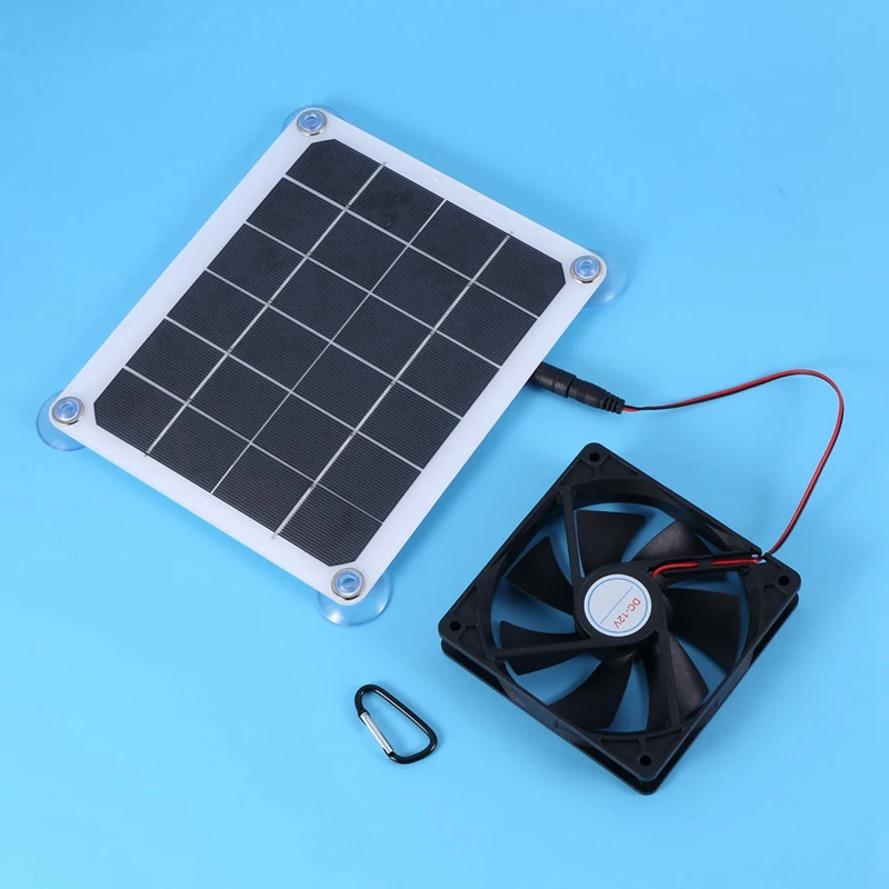 الترويج! 3X مروحة عادم لوحة طاقة شمسية، 5V10W مروحة عادم شمسية مقاومة للماء، مروحة عادم محمولة لـ Rvs، الدفيئات الزراعية، بيوت الحيوانات الأليفة