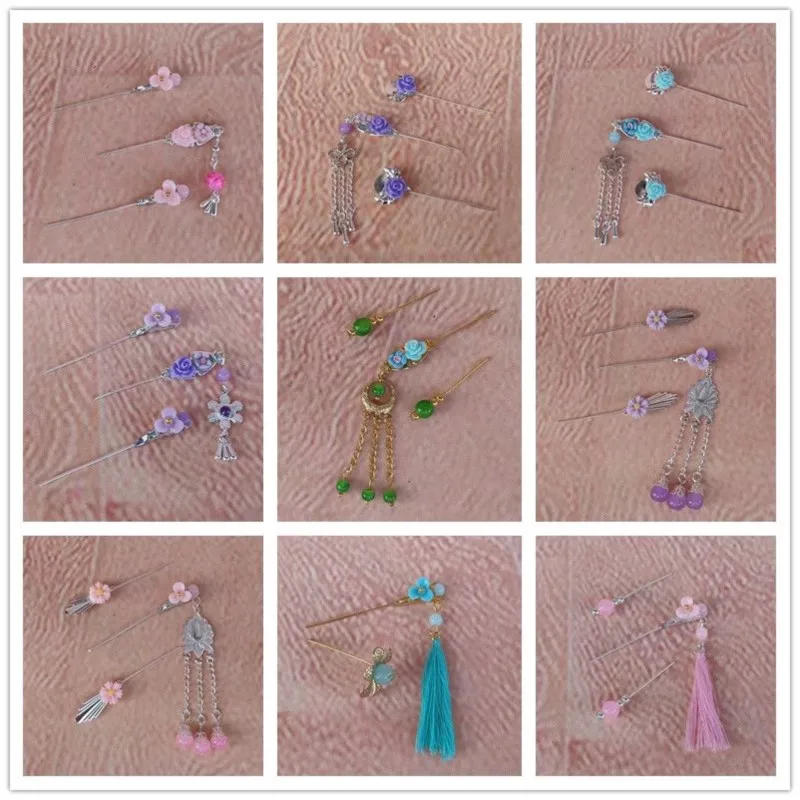 

Ancient Costume Handmade Headpiece Chinese Retro Doll Headdress Hairpin 30cm Doll Chinese Retro Headwear Doll Accessories LJ327