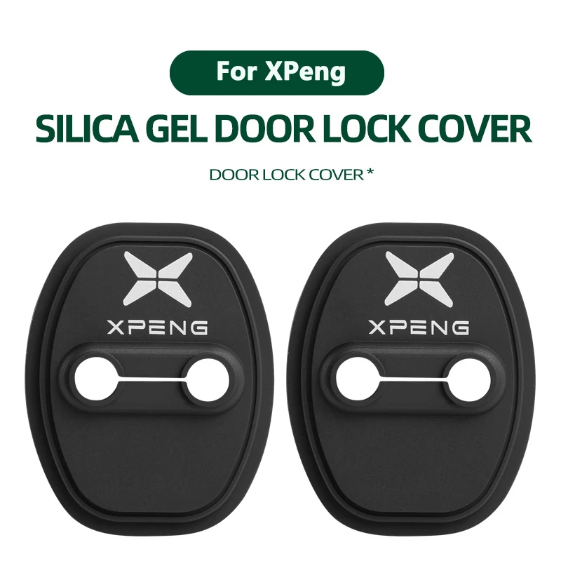 Silicone Door Lock Buckle Cover For Xpeng G6 G9 P7 P5 G3 X9, Car Door Latch Protector, Anti-rust Shock Absorption Pad 4Pcs - view 2