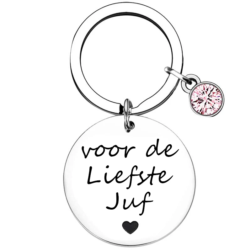 Dutch liefste juf Teacher Appreciation Gift Teacher Keychain Thank You Gift Bee Jewelry Graduation Back to School Gift