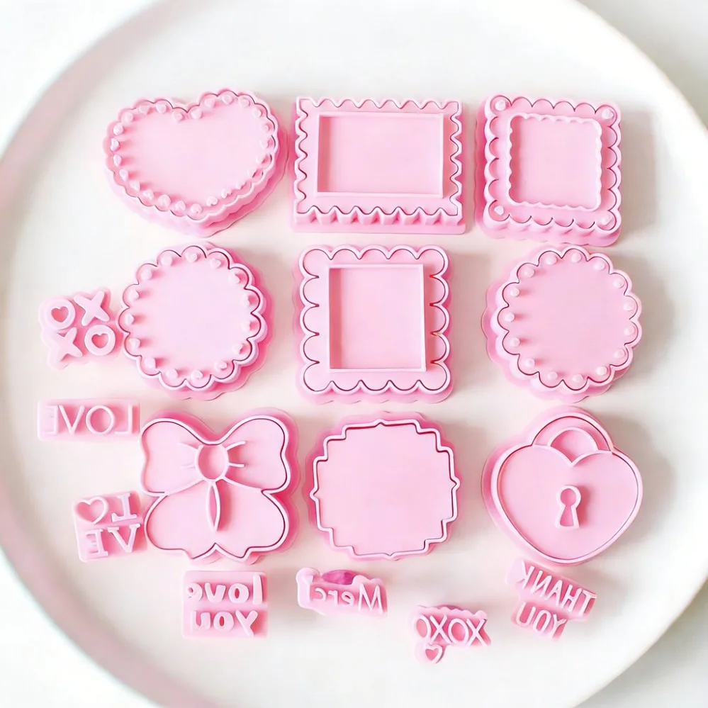 Valentine's Day Cartoon Love Cookie Mold DIY Stampcookie Cutters Baking Accessories