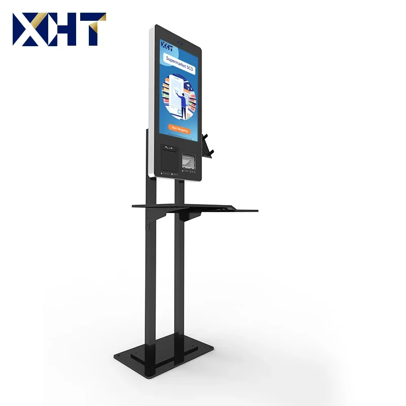 21.5 Inch Floor-standing Windows 10 Self-Service Touch Screen Cash Register Kiosk With Stand For Retail & Convenience Store