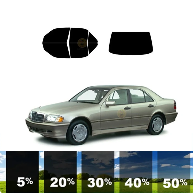 

precut Removable Window Tint Film Car 100% UVR 5%-70%VLT Heat Insulation Carbon ﻿For MERCEDES-BENZ C-CLASS 4 DR SEDAN 1994-2000