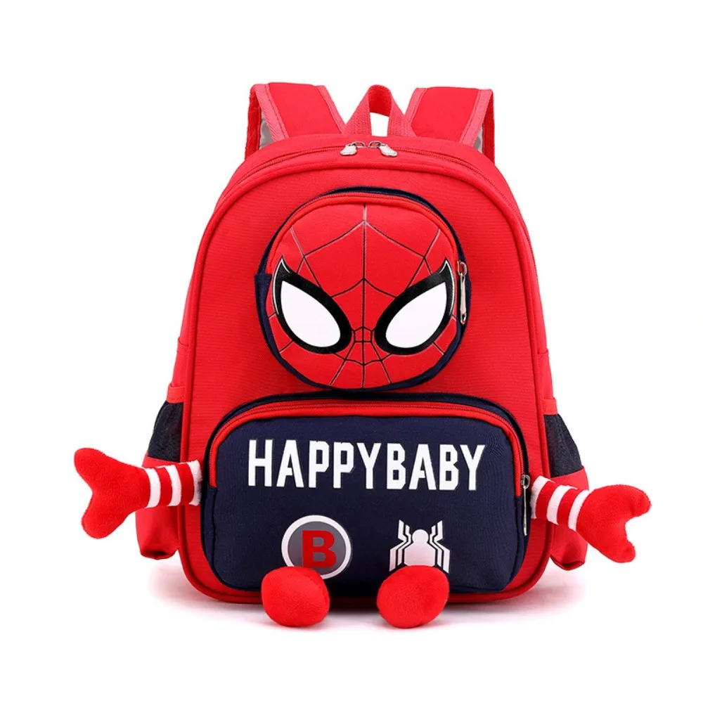 New Spider Man Children's Backpack Durable Cute Cartoon Ultra Light Breathable Nylon Large Capacity Kindergarten Boys' Backpack
