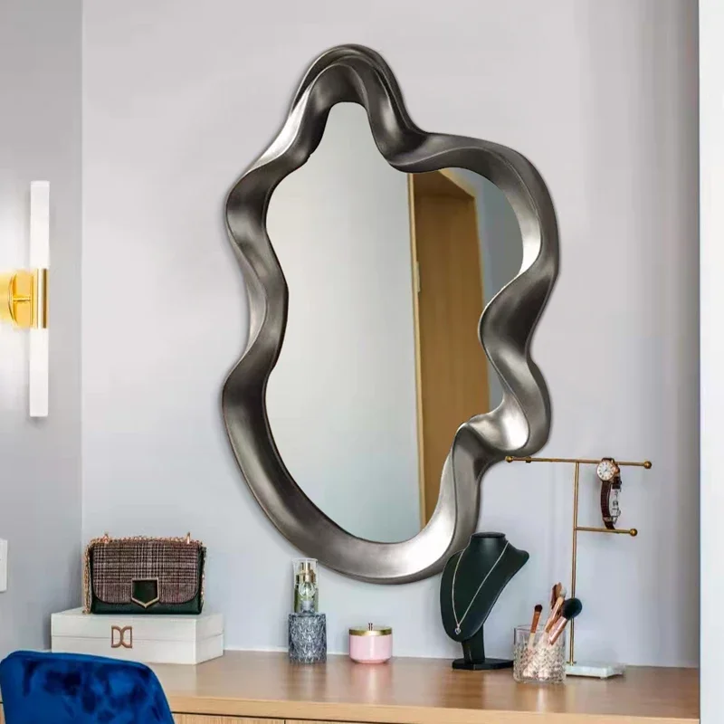 

Irregular Makeup Shower Mirror Body Large Cosmetic Desk Wall Mirror Magnifying Aesthetic Infinity Espejo Cuerpo Entero Miroir