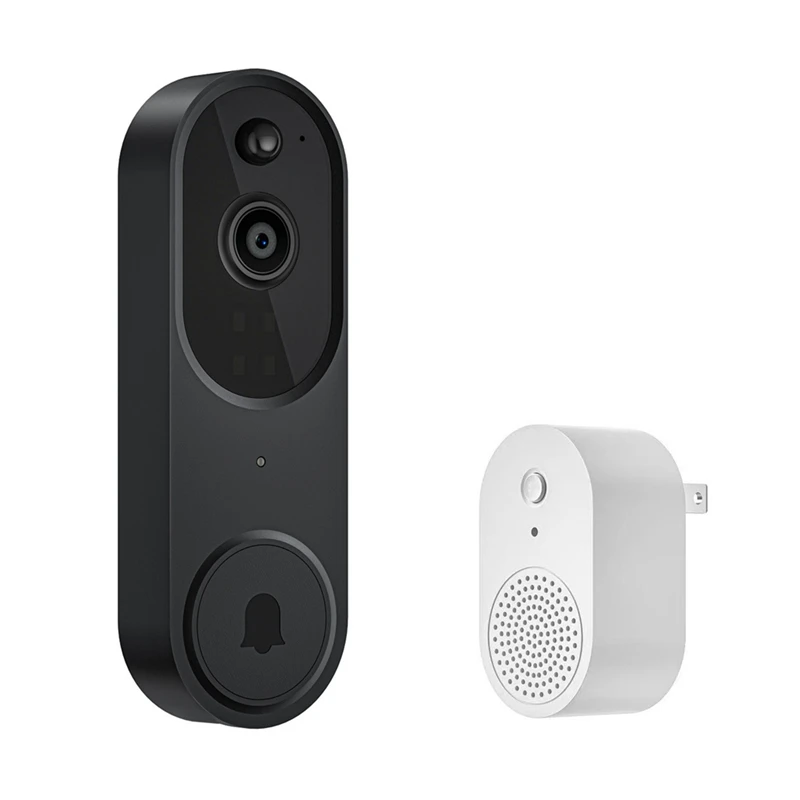 US PLUG,1080P Wireless Video Doorbell Camera,Chime Ringer With Live View,2-Way Audio,2.4G Wifi,Night Vision