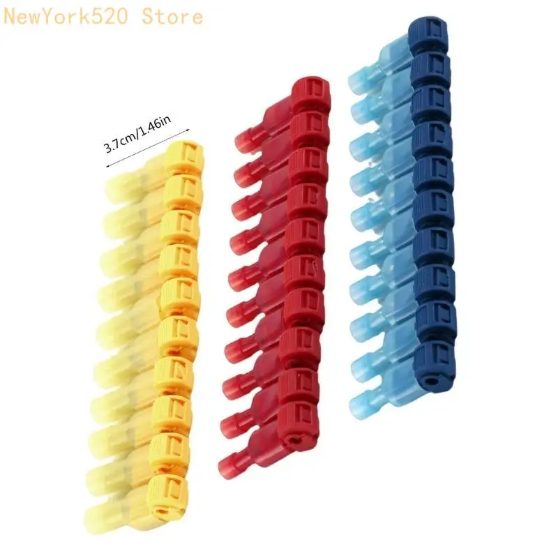 60pcs Electrical T-Tap Connectors with Insulated Male Quick Disconnects for Cord N84C