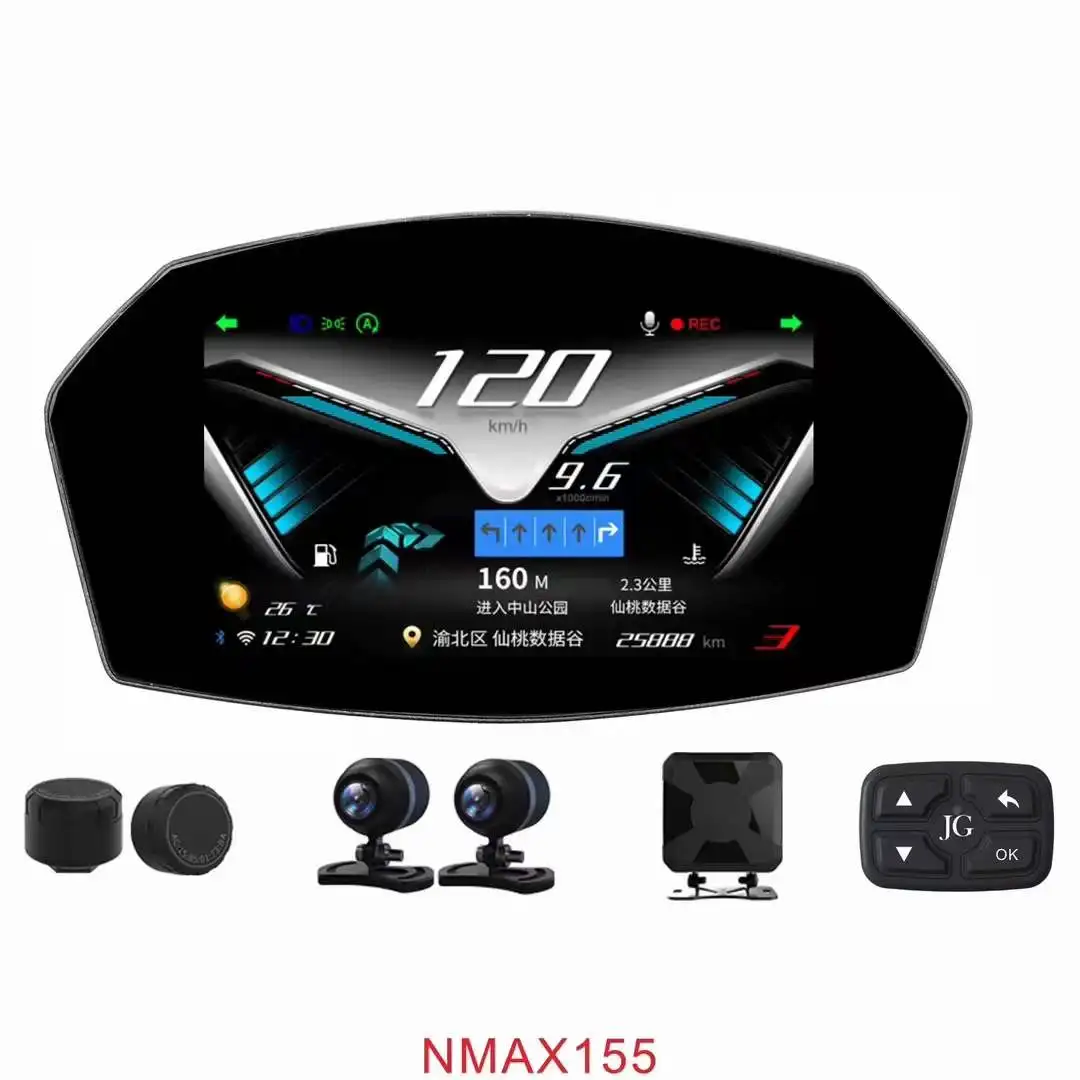 TFT Motorcycle Digital Speedometer GPS Remote Control for Nmax155