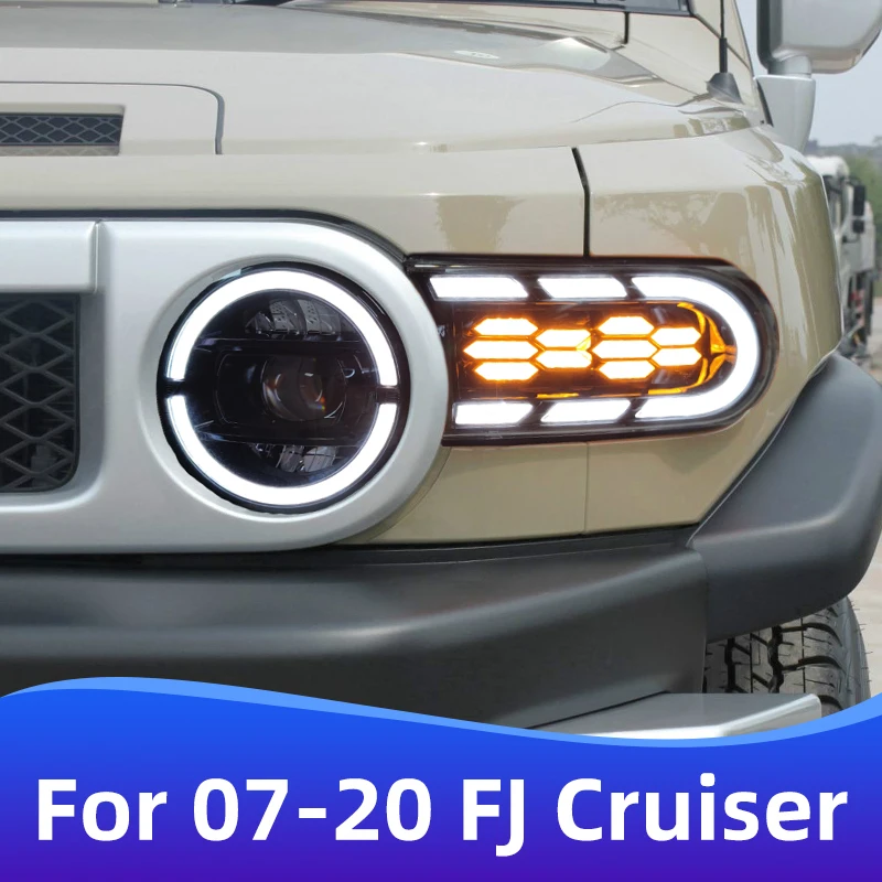 For 2007-2020 Models Toyota FJ Cruiser Retrofit Upgrade LED Headlight Turn Signal Lights Car Accessories DRL