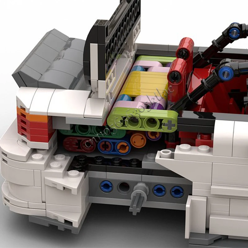 1226 PCS MOC White Premium Convertible Sports Car Model Building Blocks Speed Vehicle Bricks Diy Toys Kids Adult Surprise Gifts