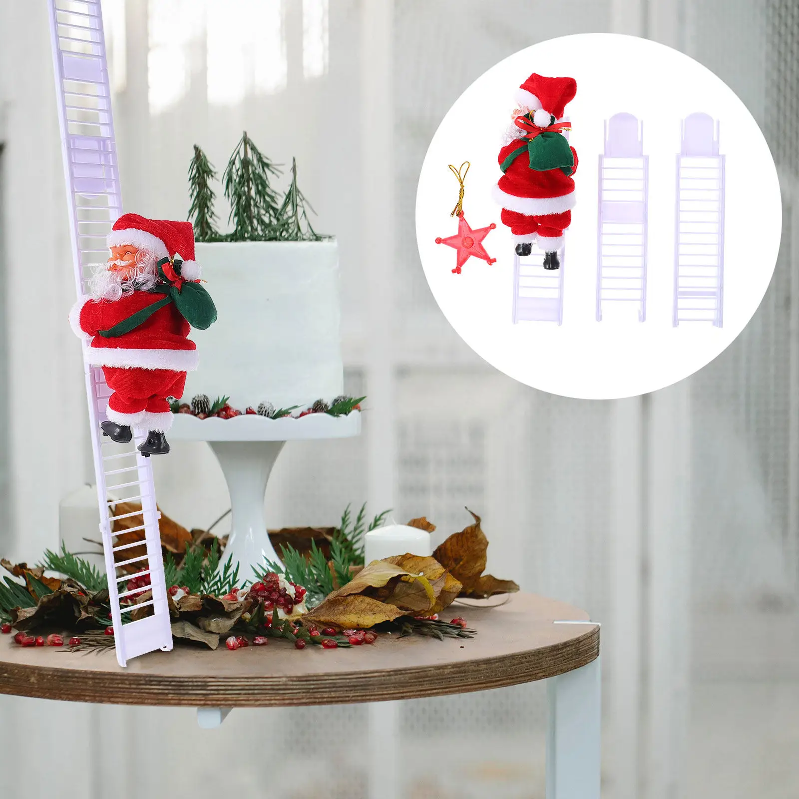 

1Set Electric Santa Climbing Christmas Decoration Funny Kids Climbing Vertical Ladder Christmas Gift