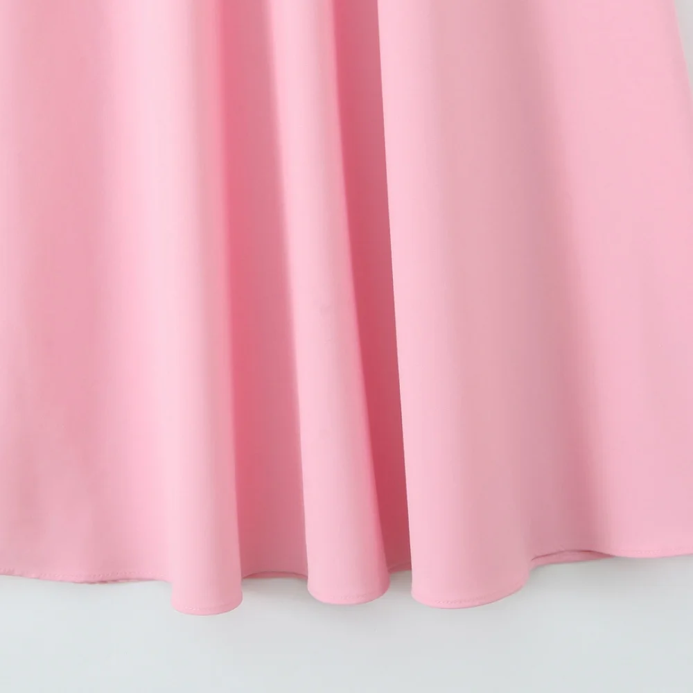 Women's Solid Color Hanging Neck Collar Midi Dress V-neck Sleeveless backless Side Zipper Summer New Sweet Long Dress