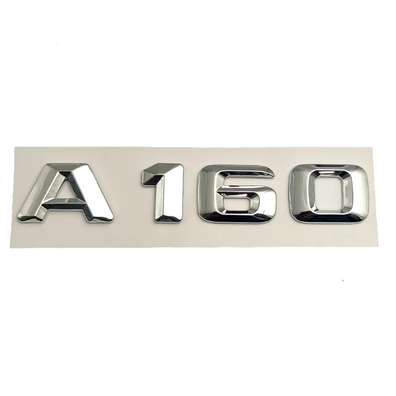 ABS 3D Chrome Letters For Car Stickers Mercedes  A45 AMG A160 A180 A200 A250 A260 W176 W177 Trunk Emblem Logo Badge Accessories