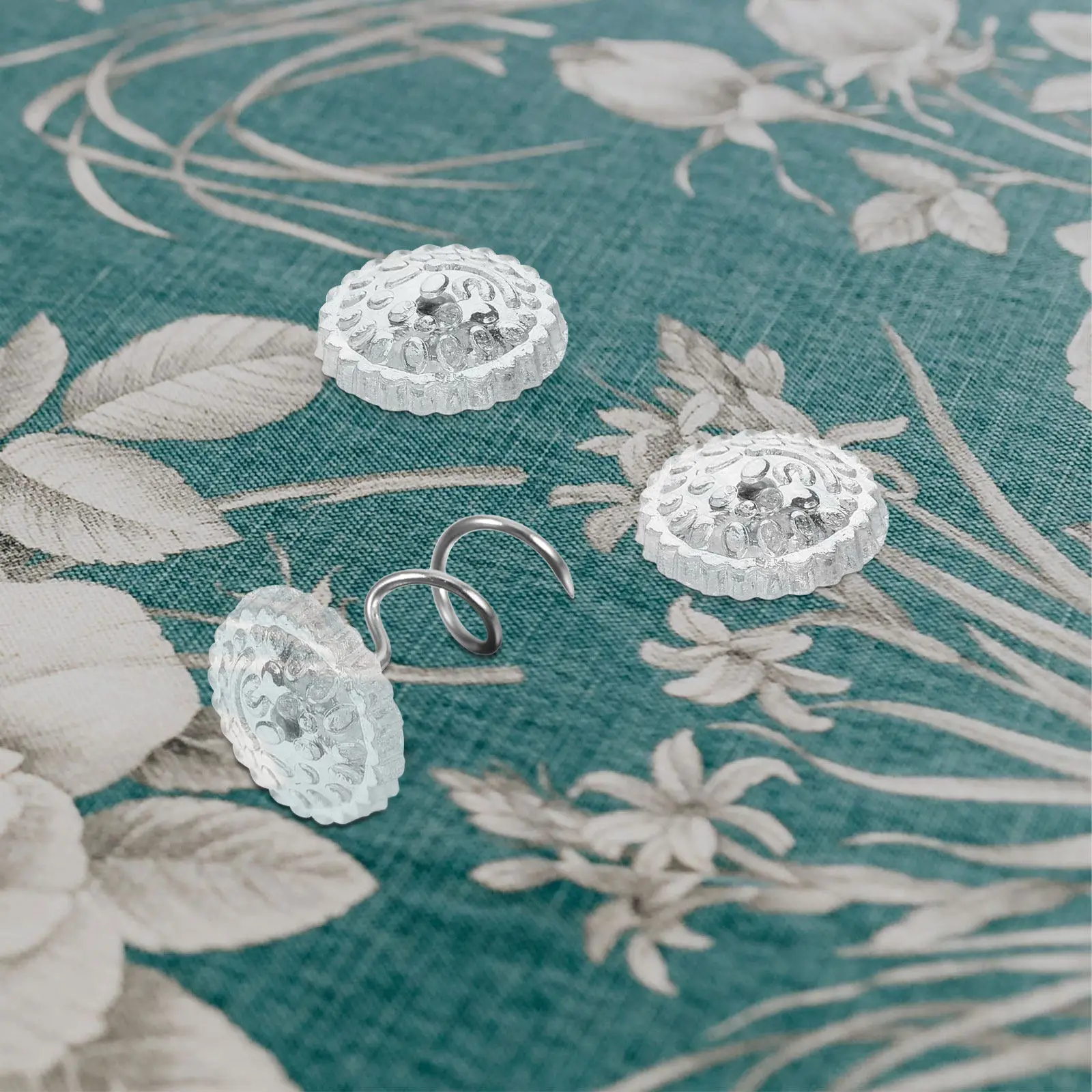 150Pcs Bedskirt Pins Clear Twist Upholstery Tacks No-Slip Sofa Cover Fasteners Slipcovers Holders Secure Furniture Grippers