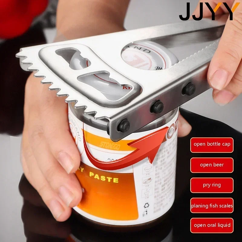 JJYY-Multifuncional Cerveja e Cola Conjunto Abridor de Garrafas, Raspador De Escala De Peixe, Bebidas De Cerveja Anti-Slip, Ferramentas Domésticas