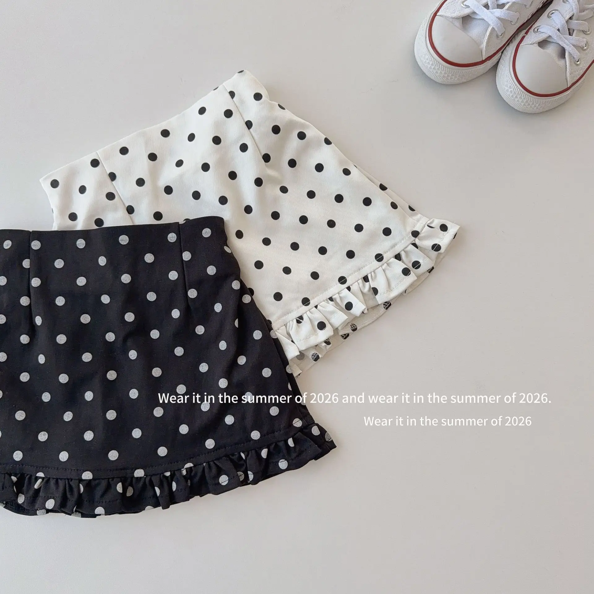 Girls Skirt 2026 Spring and Summer New Children's Clothing Korean Style Girls Baby Sweet Polka Dot Casual Lace Skirt Simple - view 5