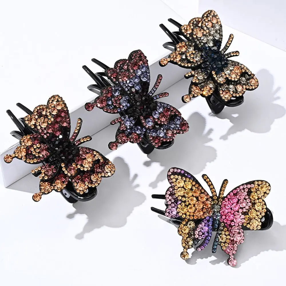 Simple Minority Butterfly Colorful Lady Temperament Hair Accessories Duckbill Clip Korean Style Hair Clip Women Hair Claw