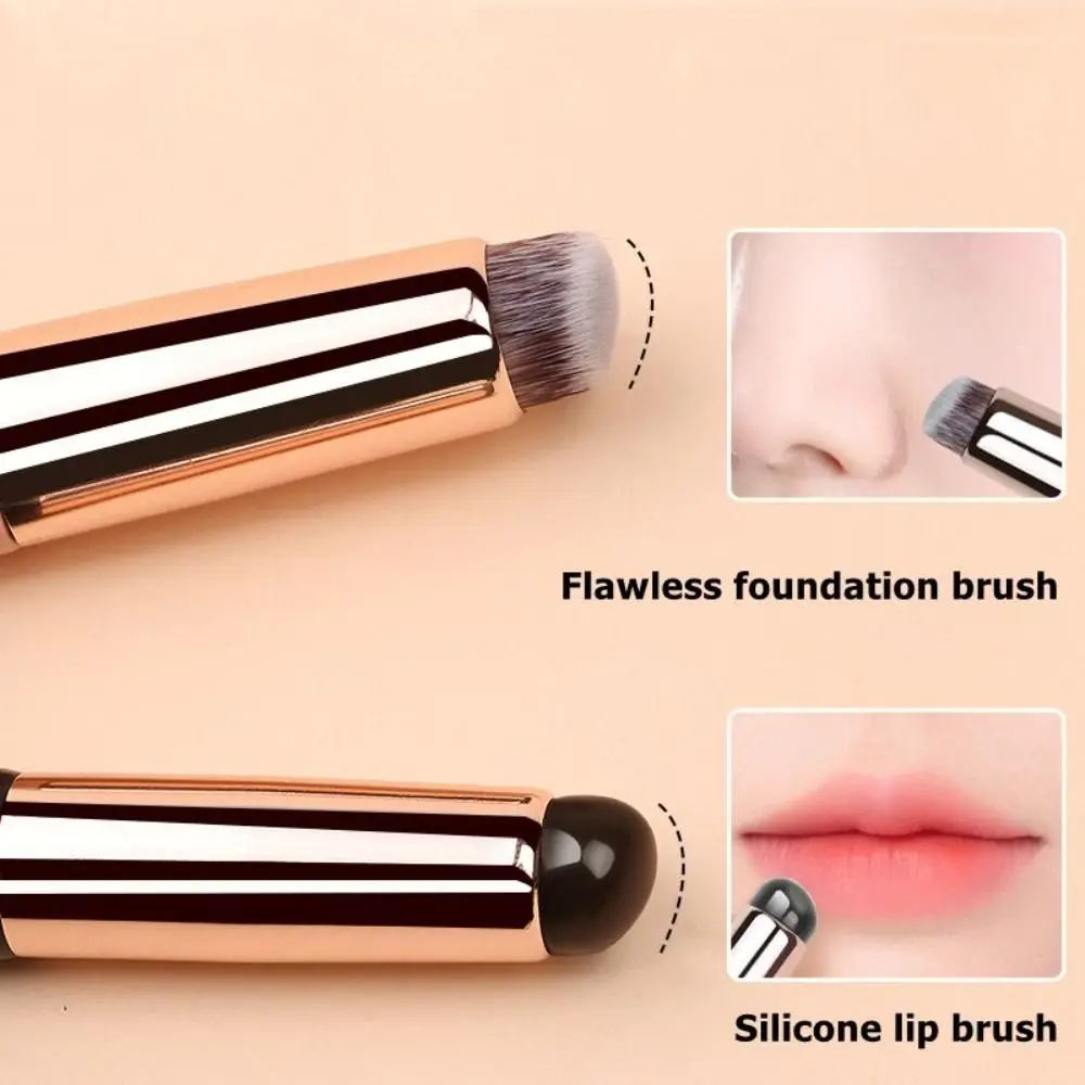 Double-headed Silicone Lip Brush Lipstick Applicator Portable Concealer Makeup Brush Multipurpose for Lipsticks