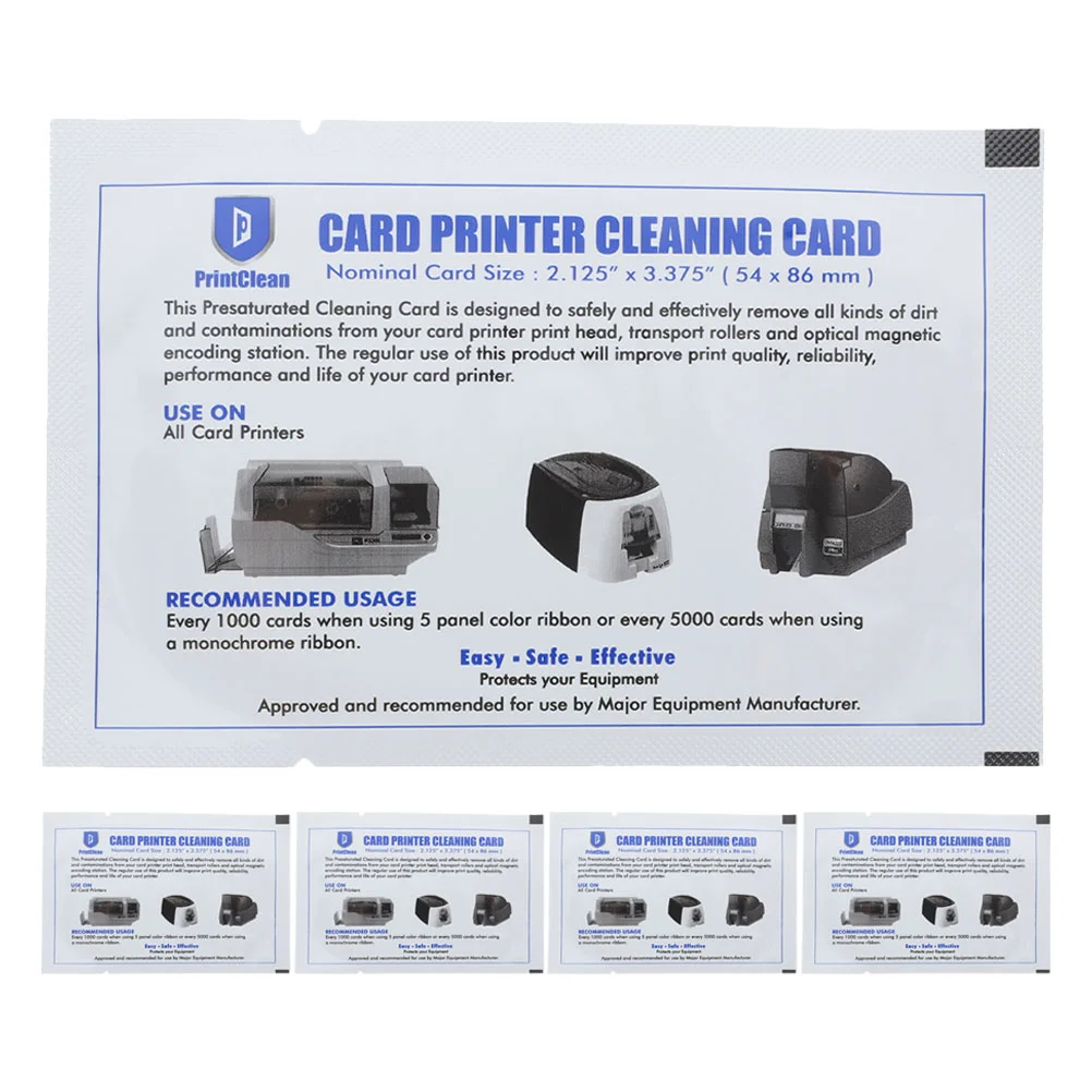 5 Pcs Cleaning Card Supply Reader Detergent Reusable Credit Machine Cleaner Pvc Cards