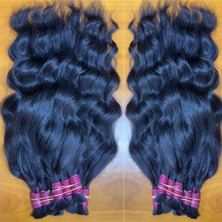 Mega Hair Cabelo Humano fasci di capelli umani vietnamiti grezzi per intrecciare estensioni sfuse di capelli umani non trattati al 100% senza trama