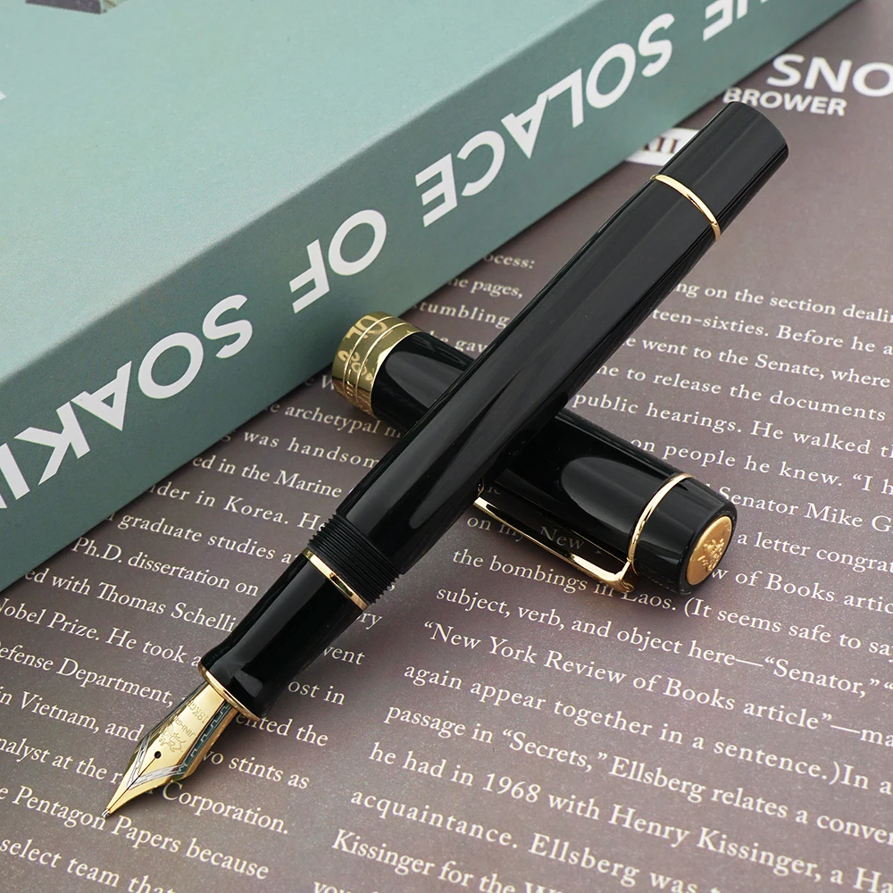 Jinhao 100 Centennial Black Resin Fountain Pen Iridium EF/F/M/Bent Nib with Converter Ink Pen Business Office School Gift Pen