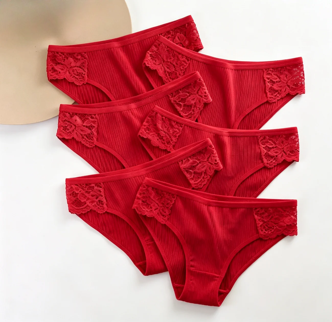 5PCS Burgundy