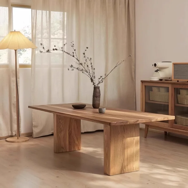 Solid wood large board table tea