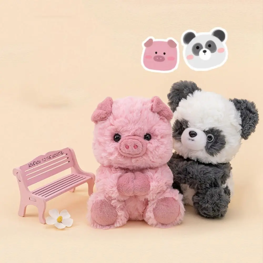 치킨 시뮬레이션 돼지 봉제인형 작은 곰 PP솜 너구리 봉제인형 17cm 봉제 동물 코끼리 봉제인형 어린이 여자아이