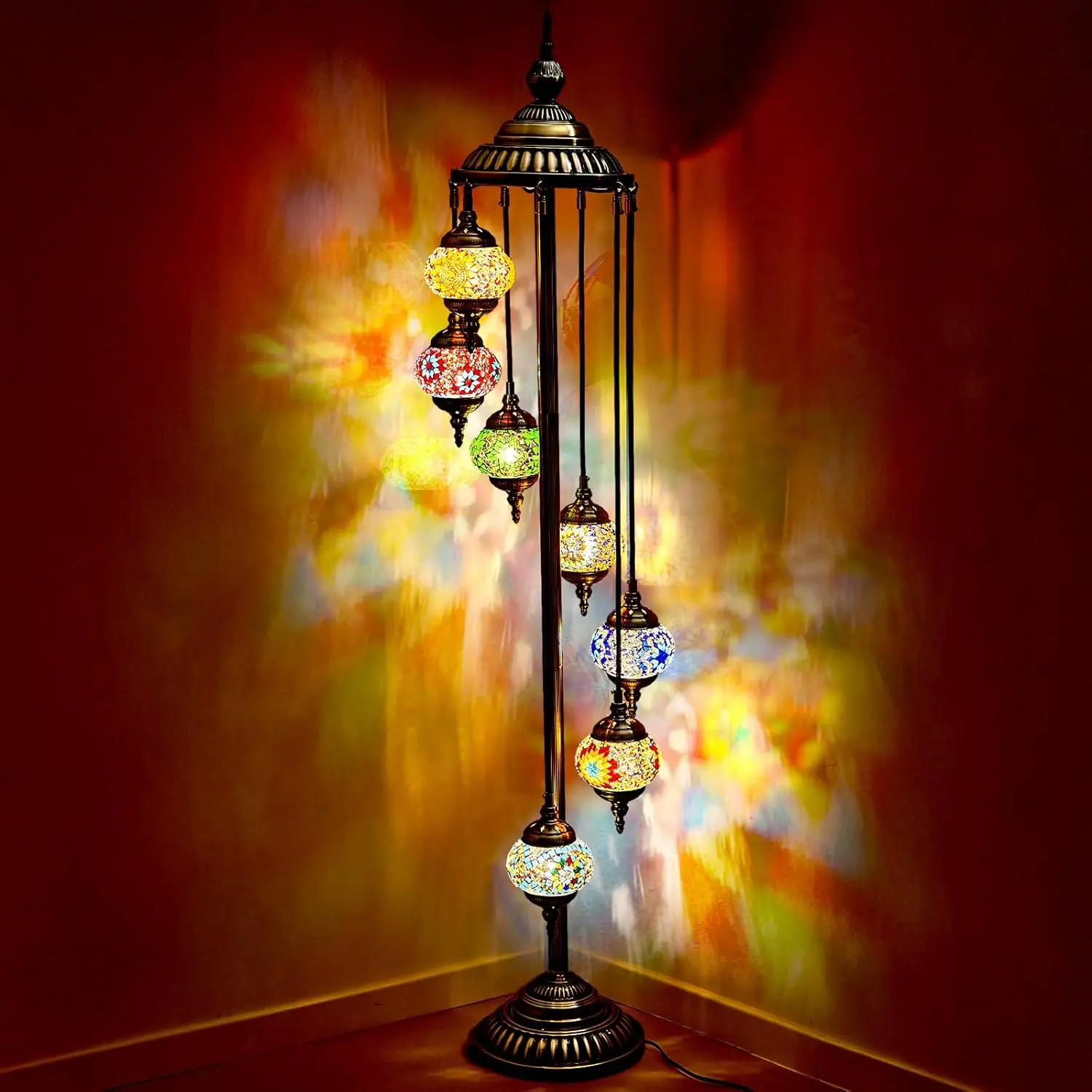 for Decorative Home Designs Turkish Lamp Moroccan Floor Lamp Handmade Globe Living Floor Lighting Bohemia Standing Lighting