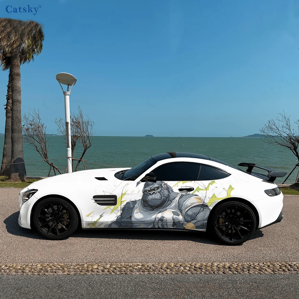 

Robust Chimpanzee Car Side Sticker Decoration, PVC Waterproof Scratch Resistant Decal, Car Protection, Auto Accessories Gift