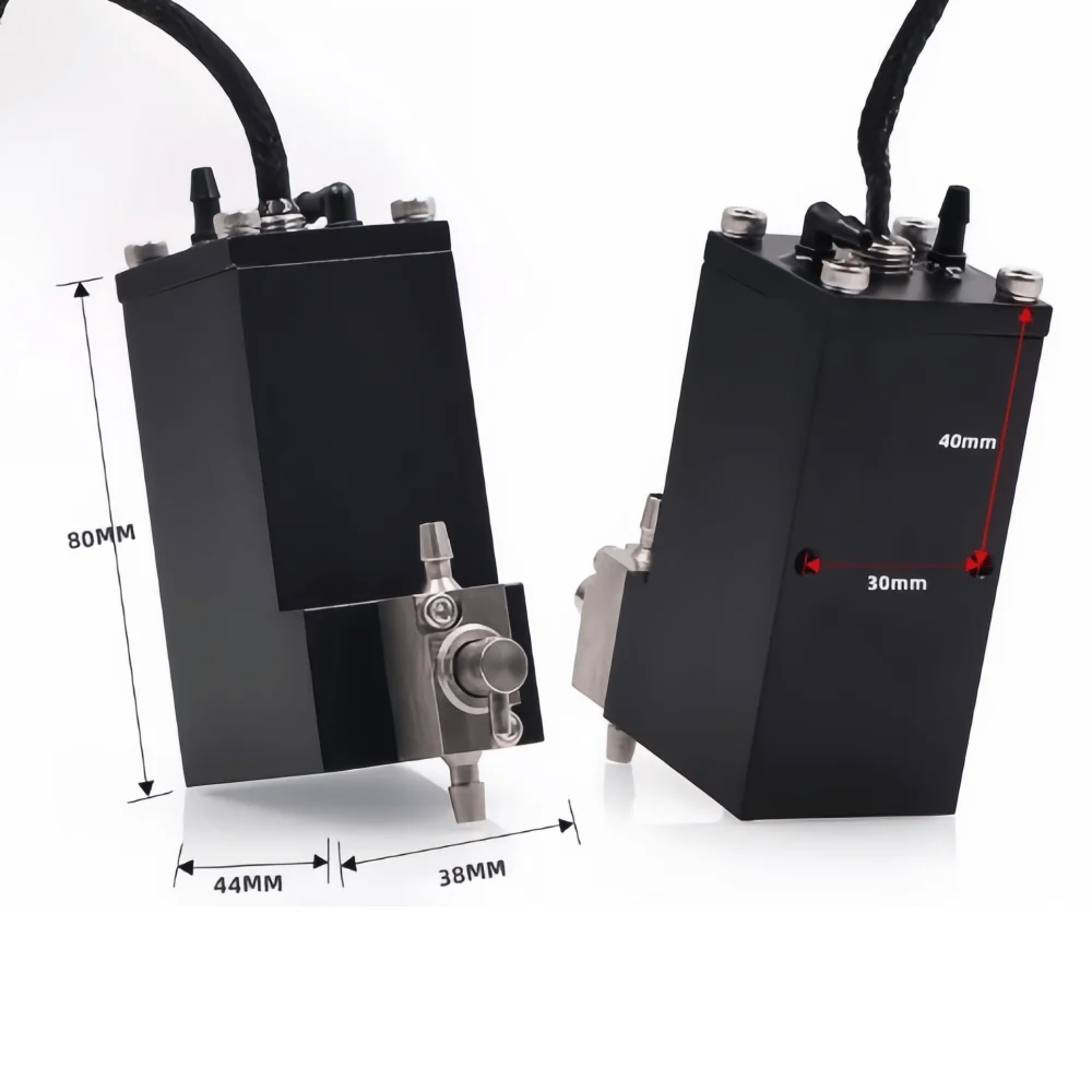 Tanque de tinta secundário de metal prateado – Garrafa de tinta sub de alumínio durável para impressoras UV de plano