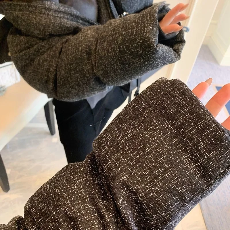 Ele Bla ort Piumino da donna con cappuccio Jaet Winter Faion Cappotto trapuntato Caldo piumino in fibra di poliestere bianco