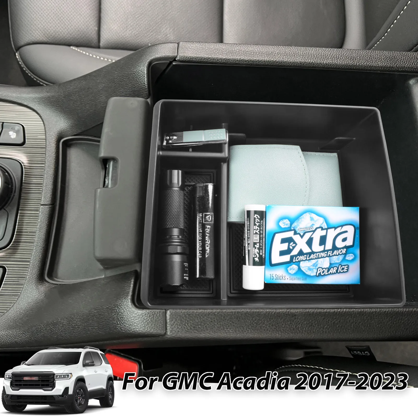 

Center Console Tray Organizer for GMC Acadia Accessories 2017-2022 2023 SL SLE SLT Car Storage Armrest Box Accessories Car Box