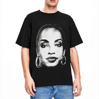 Vintage Cool Sades Adu Singer T-Shirt Men Women's Round Neck 100% Cotton Jazz Pop 1980s Short Sleeve Tees Gift Idea Clothing