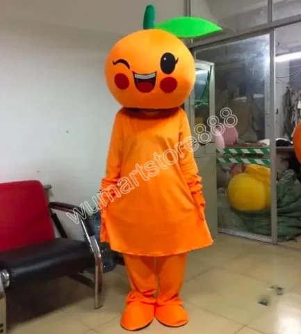 

New Adult Hot Sale Foam Discount factory Orange Cartoon Mascot Costume Plush Christmas Fancy Dress Halloween Mascot Costume