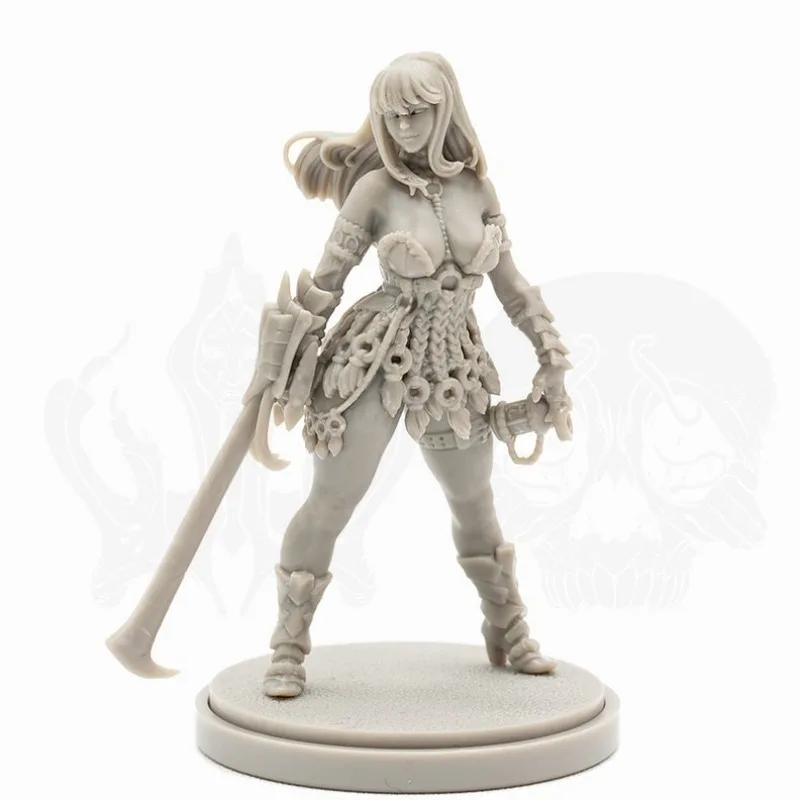 30mm Base Resin Figure Assembly Model Kit Survivor Female Warrior Fantasy Miniature Hobby GK Unassembled and Unpainted 906X