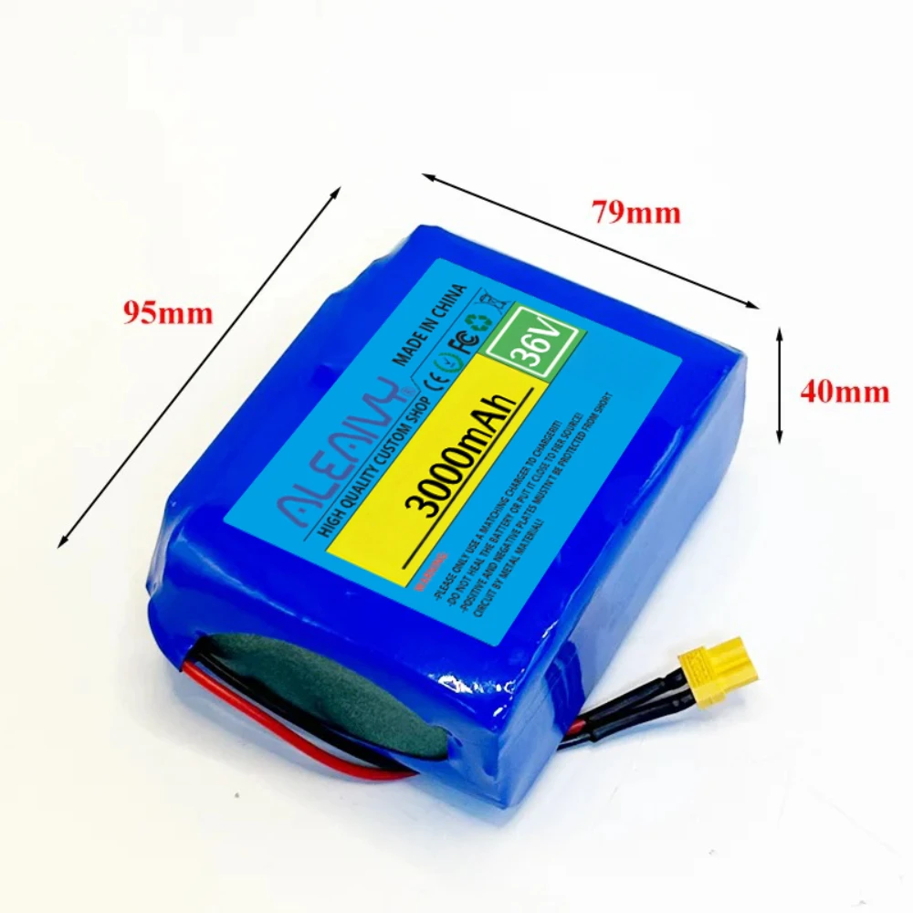 

Replacement 36V 3000mAh 10S1P 18650 Lithium Ion Battery Pack for M365 Scooter, XT30 Plug or XT60 Plug Extended Range.