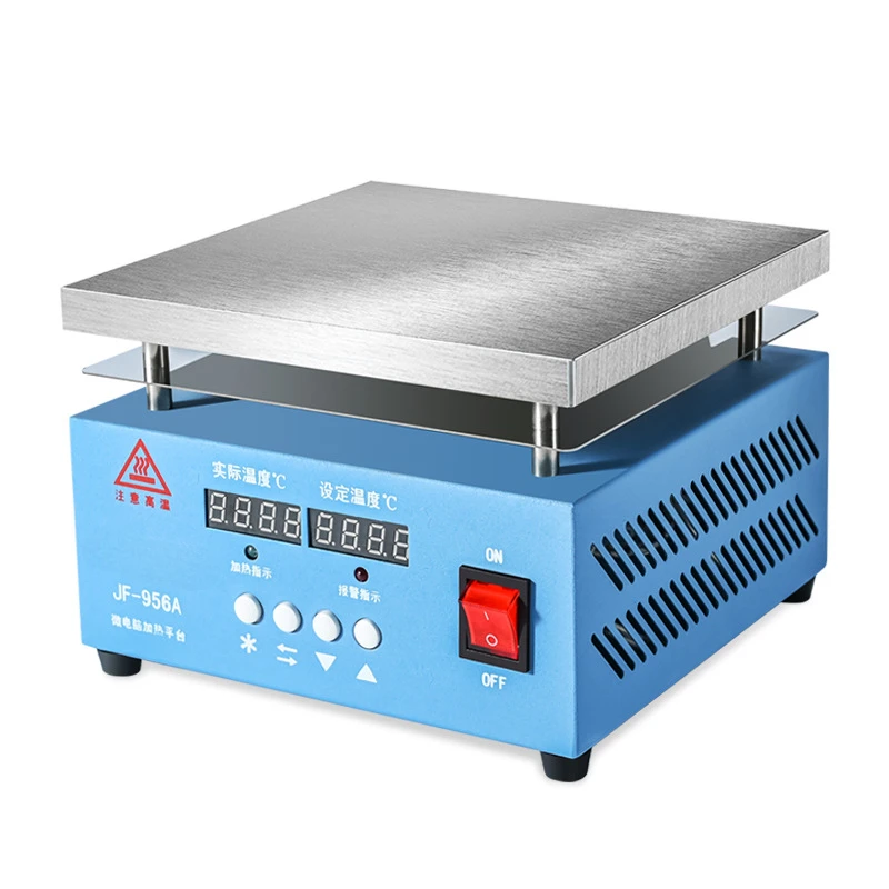 200*200mm JF-956A Aluminum 6061 Constant Temperature Adjustable Heating Platform LED Lamp Bead Electric Hot Plate