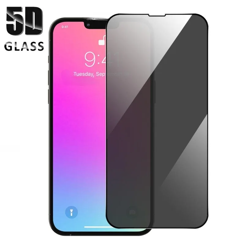 2Pcs 5D Curved Privacy Tempered Glass For iphone 13 Pro Max 12 Mini Screen Protector For iPhone 11 14 Pro Max Anti Spy Glass