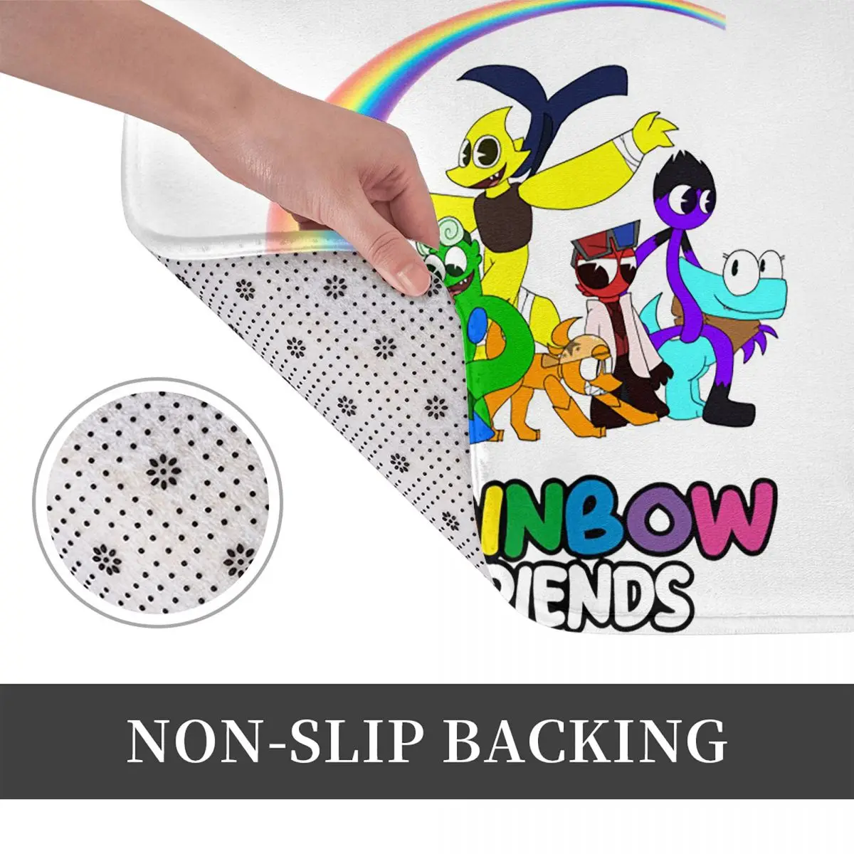 R-Rainbows-S F-Friends-S Game Cute And Colorful Anti-slip Doormat Floor Mat Carpet Rug for Kitchen Entrance Bedroom Footpad Mats