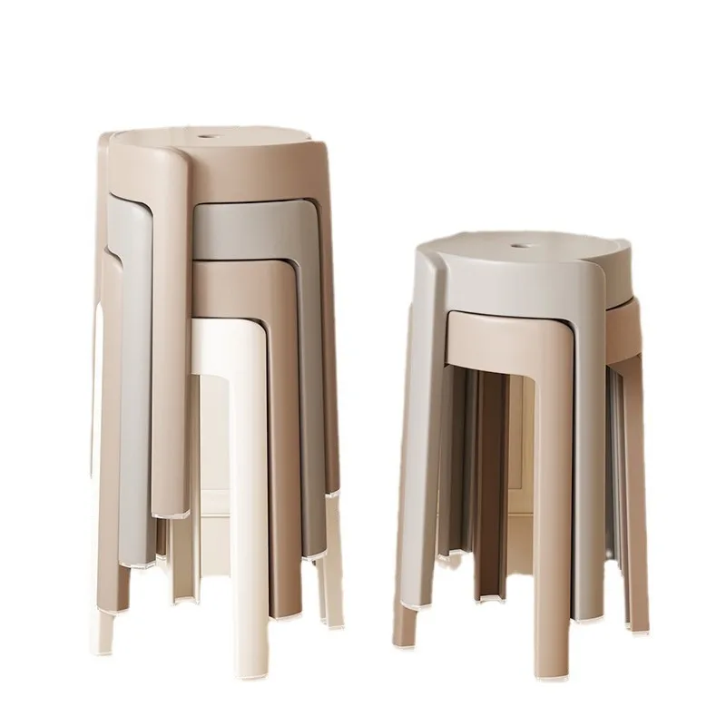 Cream-style Plastic Stools for Home Use, Stackable Dining Tables, Windmill Stools, Rubber Stools and Chairs