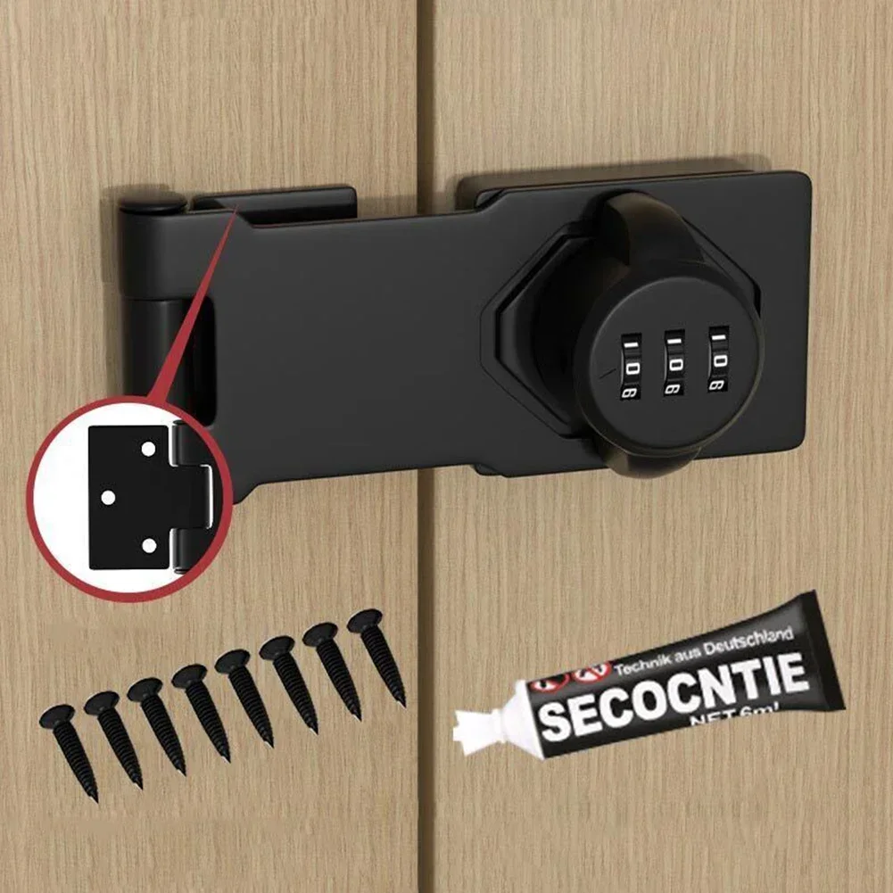 

Cabinet Password Locks No-Punching Combination Lock Keyless Sliding Door Privacy Locks For Closet Drawer File Furniture Latch