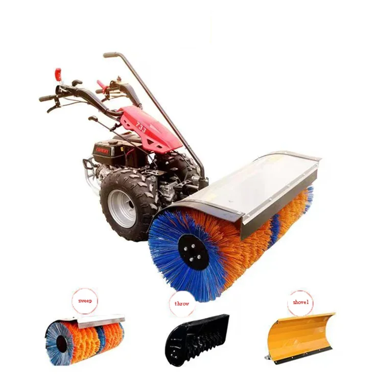 Hand push small snow removal machine winter road snow shoveling equipment snow removal vehicle