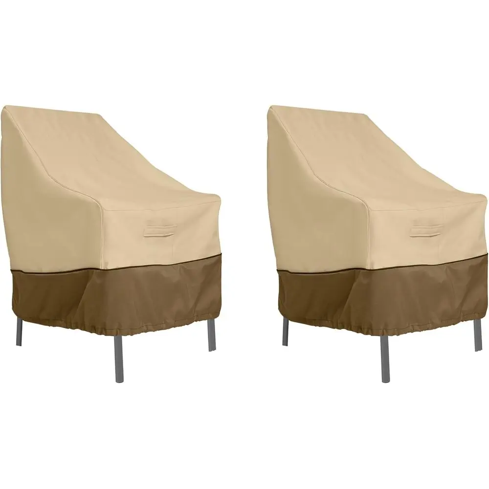 

Veranda Water-Resistant 25.5 Inch High Back Patio Chair Cover, 2-Pack, Outdoor Chair Covers