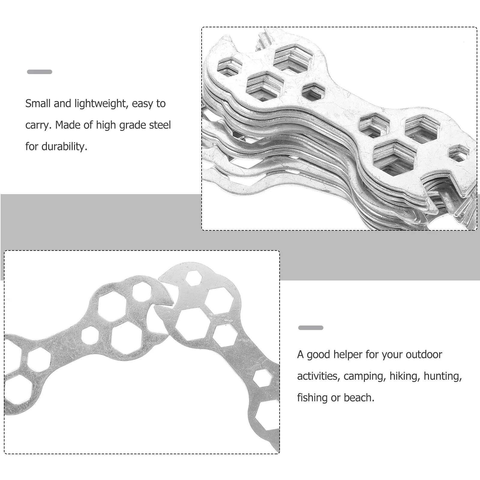 

10Pcs Hexagonal Star Wrench Multi-Hole Bike Repair Tool High Grade Steel Portable for Bicycle Motorcycle Tricycle Maintenance